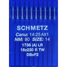 Schmetz Leather point needles Canu 14:25 16x230 DBxF2 Size 90/14